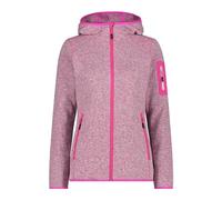 CMP Damen Strickjacke mit Fester Kapuze, Fuchsia-Weiß, 34