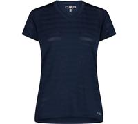 CMP Damen Striped Mesh T-Shirt (Größe M, grau)