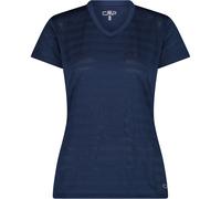 CMP Damen Striped Mesh T-Shirt, Blue, 48