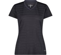 CMP Damen Striped Mesh T-Shirt (Größe M, grau)