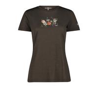 CMP Damen Print T-Shirt (Größe XS, grau)