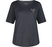 CMP - Women's Light Melange T-Shirt - Funktionsshirt, Gr. XS 36, blau (AntraciteMel/Pistacchio)