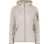 CMP Damen Unterjacke Kapuzen Fleecejacke Strick (3H19826) 42 VANIGLIA-BIANCO 04XT