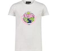 CMP Mädchen T-Shirt KID G T-SHIRT 31T8445-04XN 176 Bianco-Pink Fluo