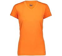 CMP - F.LLI Campagnolo Damen T Shirt & Polo Stretch Striped Mesh T-Shirt, Orange Fluo, D36, 3C83476