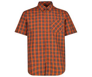 CMP - Full Button Shirt - Hemd, Gr. M 48, braun (Antracite/Orange/Vaniglia)