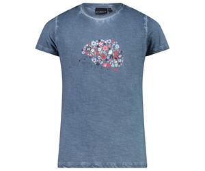 CMP - Girl's Slub Jersey T-Shirt - T-Shirt, Gr. 152, blau (Space)