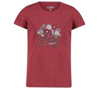 CMP - Girl's T-Shirt Piquet Print - Funktionsshirt, Gr. 116, rot/rosa (Peony)