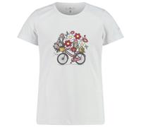 CMP - Girl's T-Shirt Piquet Print - Funktionsshirt, Gr. 164, weiß (Bianco/Peony/DawnPink/Avocado)