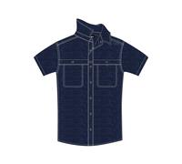 CMP Herren Kurzarm Hemd Man Shirt 33S5767-M862 56 Black Blue Melange