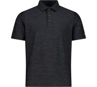 CMP Herren Melange Polo T-Shirt (Größe S, schwarz)