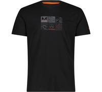 CMP Herren Print Funktions T-Shirt (Größe XL, schwarz)