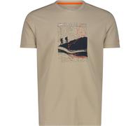 CMP Herren Print Funktions T-Shirt (Größe XXL, beige)