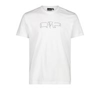 CMP Freizeit-Wander-Tshirt Logo Print (Baumwolle) weiss Herren, Größe 54