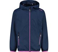 CMP Jacket Rain Fix Hood Mädchen Regenmantel, blau 128