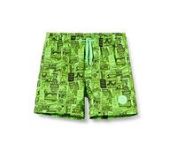 CMP Jungen Badeshorts Jungen-Badeshorts Logo 30R9284, Verde Fluo-Nero, 104, 30R9284
