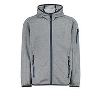 CMP Jungen Strickjacke Kapuzenjacke Kid Jacket Fix Hood, Farbe:Grau, Größe:140, Artikel:-30UN Glacier/Cemento