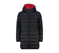 CMP - Girl's Down Coat Fix Hood Taffeta - Mantel, Gr. 116, schwarz (Antracite)