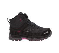 Outdoorschuh CMP "KIDS KIRUNA MID FITGO FLEECE WP", Gr. 36, schwarz (antracite, festival), Leder, sportlich, Schuhe, wasserdicht (83170466-36) antracite, festival