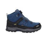 Outdoorschuh CMP "KIDS KIRUNA MID FITGO TREKKING SHOES WP", Gr. 38, blau ink, gelb, Leder, sportlich, Schuhe, wasserdicht (78280506-38) blau ink, gelb