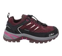 CMP KIDS RIGEL 2.0 LOW WP TREKKING SHOES Kinder | BLACK BERRY-AMARANTO | EU 33