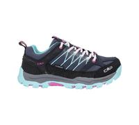 Wanderschuh CMP "KIDS RIGEL LOW TREKKING SHOES KIDS WP", Kinder, Gr. 40, blau (navy, türkis), Leder, Synthetik, Schuhe Wanderschuh, wasserdicht (29941206-40) navy, türkis