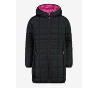 CMP Kinder Kapuzenjacke Steppmantel Winterjacke Mädchen dunkelgrau pink 140