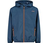 CMP Unisex Kinder Giacca Da Pioggia Bambini Con Cappuccio Fisso Regenjacke, Bluesteel, 128 EU