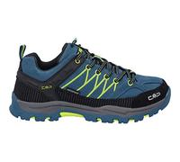 CMP Rigel Low WaterProof Kinder Trekkingschuhe blau/schwarz/neongrün - 37