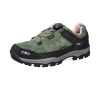 Outdoorschuh CMP "KIDS KIRUNA LOW FITGO WP TREKKING SHOES", Kinder, Gr. 38, grün tea, soft pink, Leder, Schuhe Outdoorschuh, wasserdicht (67127118-38) grün tea, soft pink