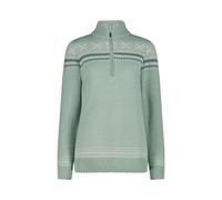 CMP Knitted Damen Pullover mit Wolle und Half Zip Reißverschluss jade 38