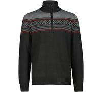 CMP Knitted Herren Pullover schwarz Größe S Trekking Winddicht