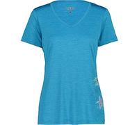 CMP, Light Melange t-Shirt with floral Pattern, HAWAIAN Mel, D34