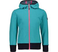 CMP Mädchen Jacke Bunte Mädchenjacke mit durchgehendem Reißverschluss, Kapuze Logo 30L6815, Ceramic, 104, 30L6815