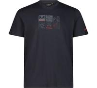 CMP - S/S T-Shirt - Funktionsshirt, Gr. S 46, blau (Antracite/Orange)