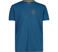 CMP Herren Print Funktions T-Shirt (Größe 4XL, blau)