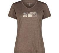 CMP Melange Print Damen T-Shirts braun Größe 3XL Trekking Geruchsneutralisierend