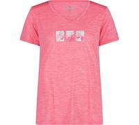 CMP - Women's Light Melange T-Shirt - Funktionsshirt, Gr. S 38, rosa (PinkFluoMelange)