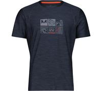 CMP Melange Print Herren T-Shirts blau Größe XL Trekking Elastisch