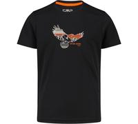 CMP Piquet Kinder T-Shirts schwarz Größe 110 Lifestyle Atmungsaktiv