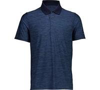 CMP Poloshirt Melange Stretch, Herren, M862 Mélange Stretch Jersey Größe 54, 39T5817_M862_54, blau, 54