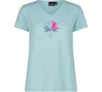 CMP Print Damen T-Shirts tuerkis Größe XS Trekking Elastisch