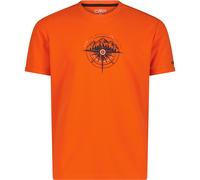 CMP Print Funktions Herren T-Shirts orange Größe 4XL Trekking Geruchsneutralisierend