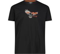 CMP Print Funktions Herren T-Shirts schwarz Größe S Trekking Geruchsneutralisierend