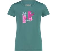 CMP Print Kinder T-Shirts tuerkis Größe 116 Trekking Elastisch