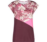 CMP - Stretch-T-Shirt für Damen, Rouge-Pflaume-Weiß, D34