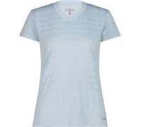 CMP Striped Mesh Damen T-Shirts blau Größe L Trekking Elastisch