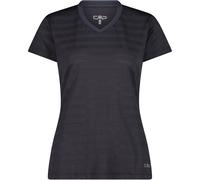CMP Damen Striped Mesh T-Shirt (Größe XS, grau)