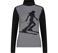CMP Sweat Damen Rollkragenpullover, schwarz D42