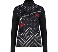 CMP Sweat Damen Rollkragenpullover, schwarz D46